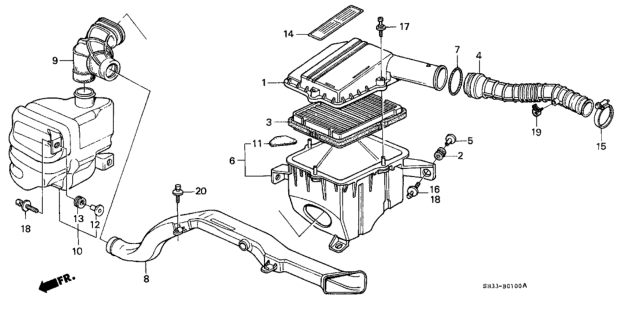 1990 Honda Civic Air Cleaner Diagram