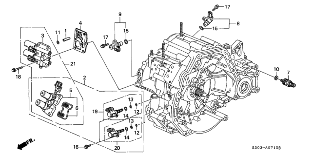 2001 Honda Prelude AT Sensor - Solenoid Diagram