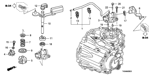 2009 Honda Fit Clamp, Breather Tube Diagram for 41936-PFM-F01