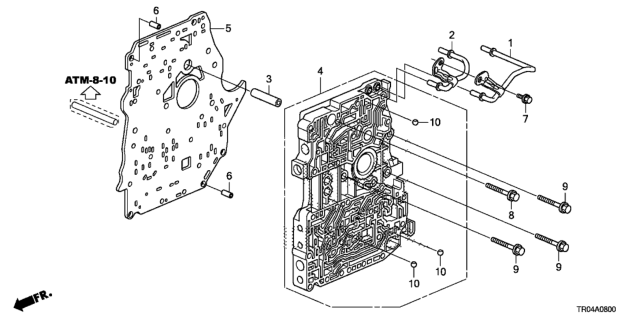 2012 Honda Civic AT Main Valve Body Diagram