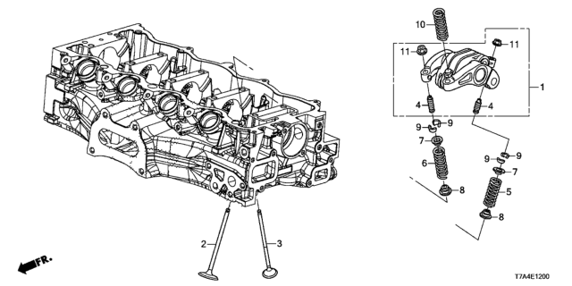 2020 Honda HR-V Valve - Rocker Arm Diagram