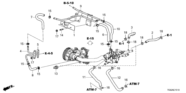 2021 Honda Civic Water Hose Diagram