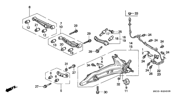 1992 Honda Civic Rear Lower Arm Diagram