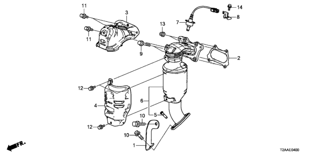 2017 Honda Accord Stay,Converter Diagram for 11941-5A2-A00