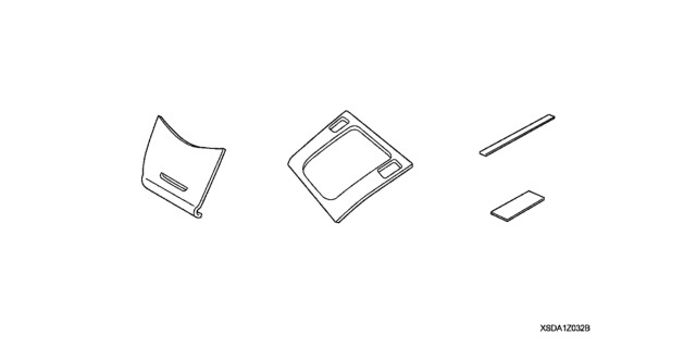 2006 Honda Accord Center Trim Kit ('06) (Wood Look) (Leather) Diagram