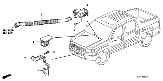 2008 Honda Ridgeline A/C Air Conditioner (Sensor) Diagram