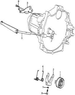 1984 Honda Accord 4 Door STD KL 5MT MT Clutch Release Diagram