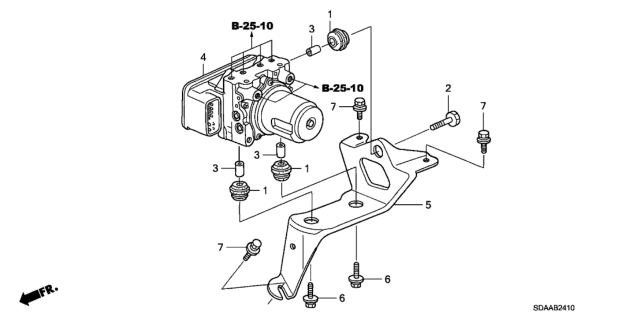 2007 Honda Accord ABS Modulator Diagram