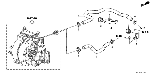 2013 Honda CR-Z Water Hose Diagram