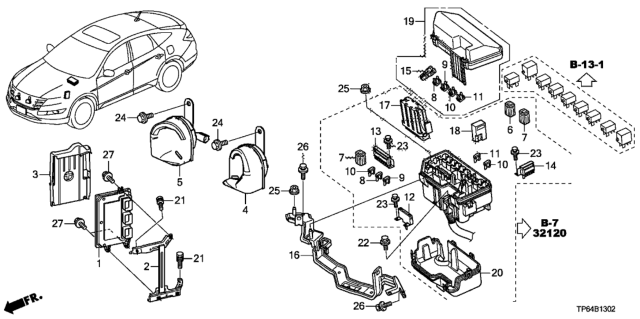 2013 Honda Crosstour Control Module, Engine (Rewritable) Diagram for 37820-5J0-A61