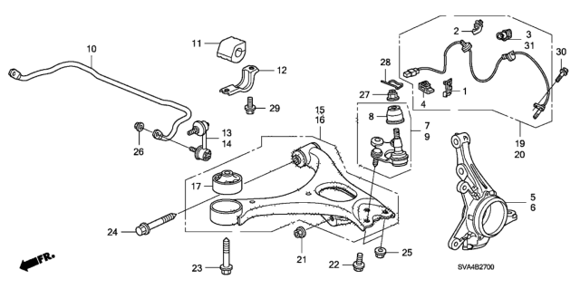 2011 Honda Civic Bolt, Flange (12X18) Diagram for 90018-SNA-010