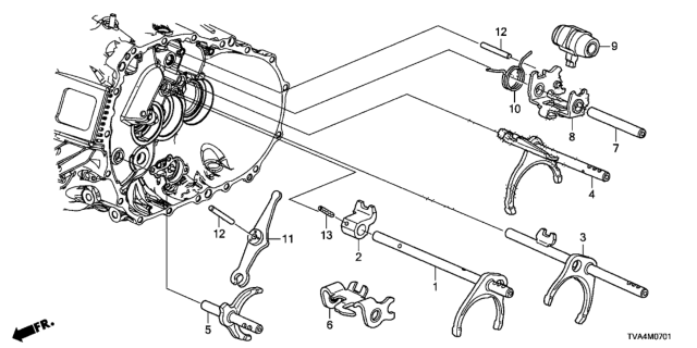 2018 Honda Accord MT Shift Fork (2.0L) Diagram