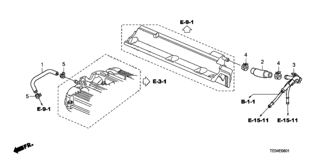 2011 Honda Accord Breather Tube (V6) Diagram