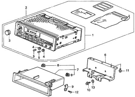 1994 Honda Accord 5 Door EX KA 5MT Radio Diagram