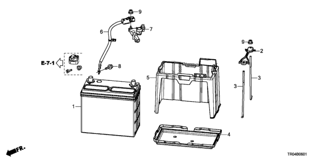 2012 Honda Civic Battery (2.4L) Diagram