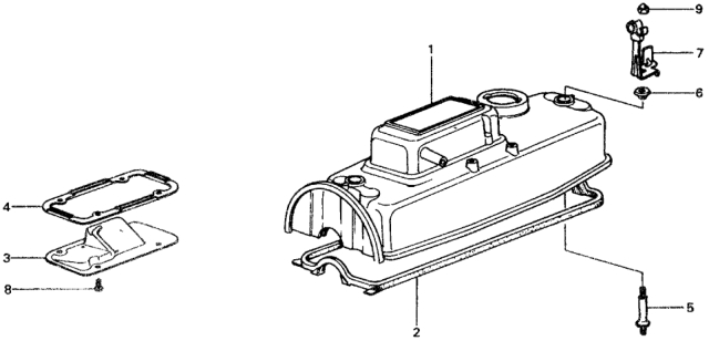 1976 Honda Civic Clamp, Cable Diagram for 91401-657-020