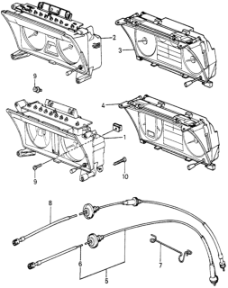 1983 Honda Civic Speedometer - Tachometer Diagram