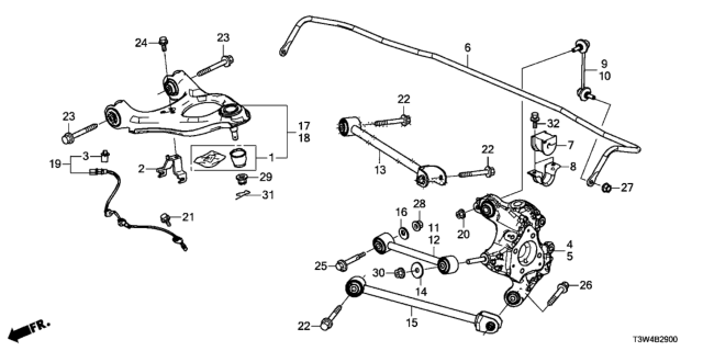 2014 Honda Accord Hybrid Rear Knuckle Diagram