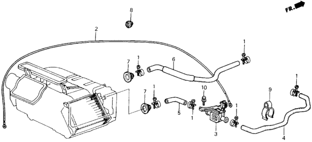 1989 Honda Accord 2 Door DX KA 4AT Water Valve Diagram