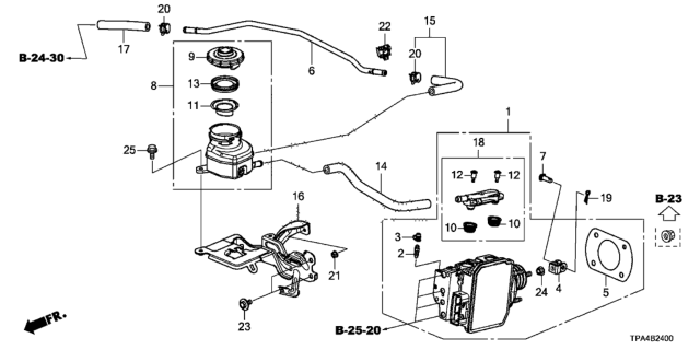 2020 Honda CR-V Hybrid HOSE C Diagram for 46675-TMB-H01