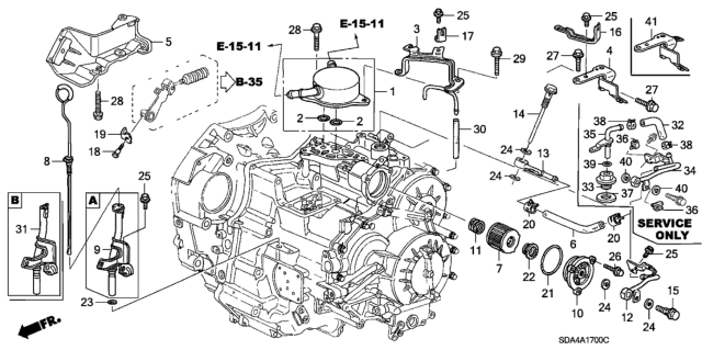 2003 Honda Accord Holder, Control Wire Diagram for 24901-P8C-000