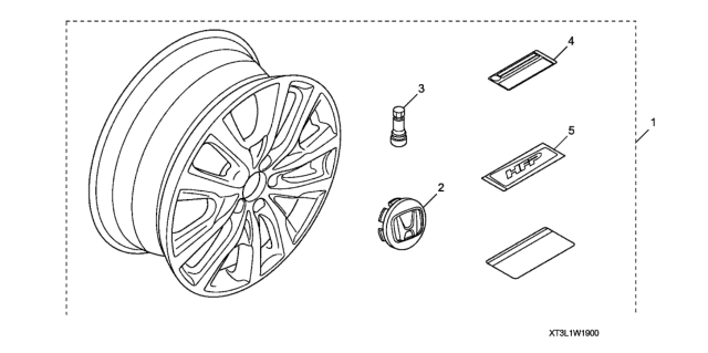 2017 Honda Accord Alloy Wheel Diagram 2