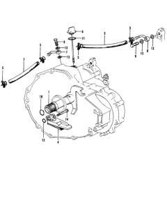 1973 Honda Civic 2 Door ** (1200) ** HMT HMT Oil Cooler Hose - Oil Strainer Diagram