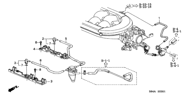 2002 Honda Accord Install Pipe - Tubing (V6) Diagram