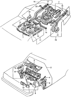 1982 Honda Civic Stiffener, RR. Jack Diagram for 70245-SA4-300ZZ