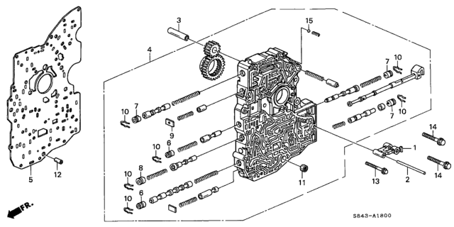 1999 Honda Accord Plate, Main Separating Diagram for 27112-P7Z-010