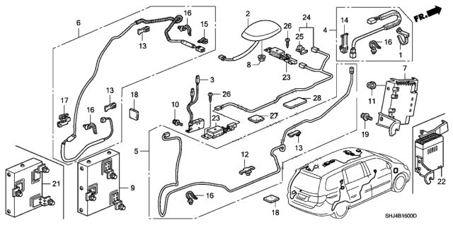 2006 Honda Odyssey Radio Antenna Diagram