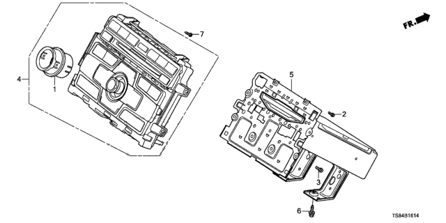 2014 Honda Civic Knob Assy. Diagram for 39103-TR0-A51