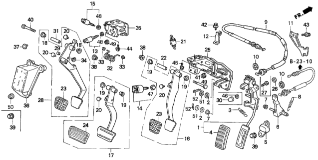 1993 Honda Prelude Pedal Diagram