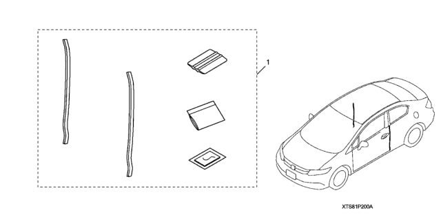 2014 Honda Civic Door Edge Film Diagram