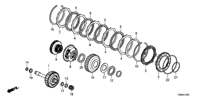 2014 Honda Civic AT Input Shaft - Forward Clutch (CVT) Diagram