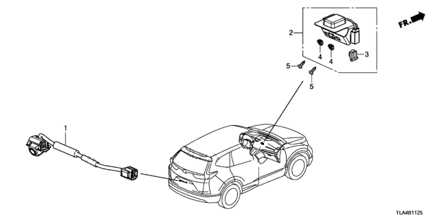 2017 Honda CR-V GPS Antenna - Rearview Camera Diagram