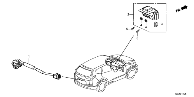 2020 Honda CR-V GPS Antenna - Rearview Camera Diagram