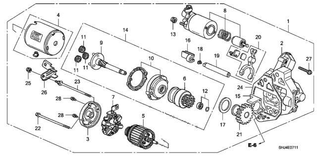 2010 Honda Odyssey Bolt A, Through Diagram for 31261-ZW1-004