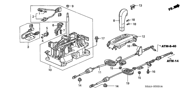 2004 Honda Civic Escutcheon, Console (Magnum Silver Metallic) Diagram for 54710-S5A-A84ZA