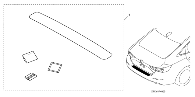 2020 Honda Insight Rear Bumper Applique Diagram
