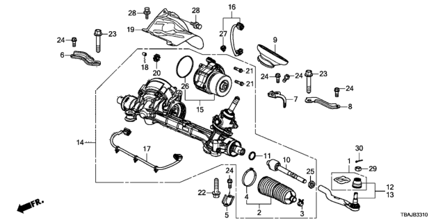 2018 Honda Civic Motor (EPS)(Service) Diagram for 53651-TBA-A11