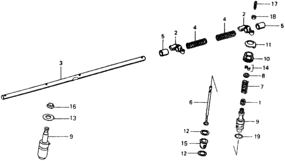 1975 Honda Civic Nut, Valve Holder Diagram for 14772-657-010