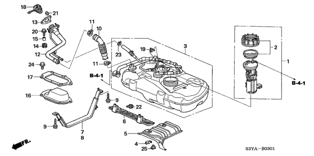 2006 Honda Insight Pipe, Fuel Filler Diagram for 17660-S3Y-A50