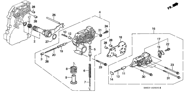 1991 Honda Accord 5 Door EX KA 4AT AT Regulator Diagram