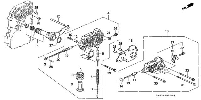 1992 Honda Accord AT Regulator Diagram