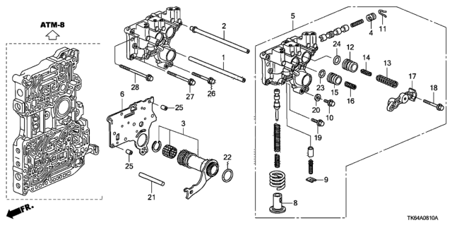 2012 Honda Fit AT Regulator Body Diagram