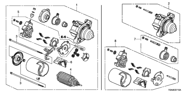 2013 Honda CR-V Starter Motor (Mitsuba) Diagram