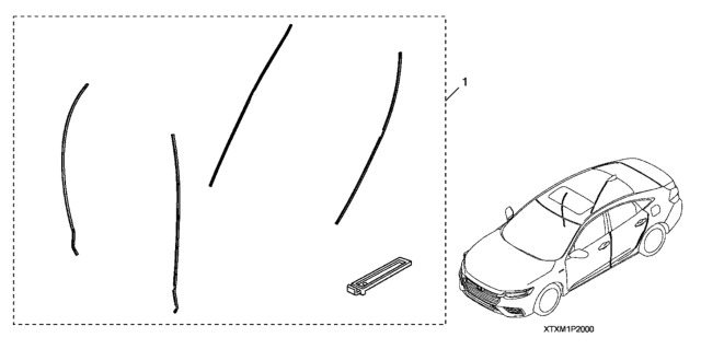 2020 Honda Insight Door Edge Guard Diagram