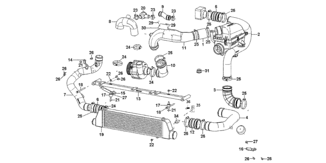 2012 Honda CR-Z Connecting Tube, Ic Inlet Diagram for 17284-F27S-A11