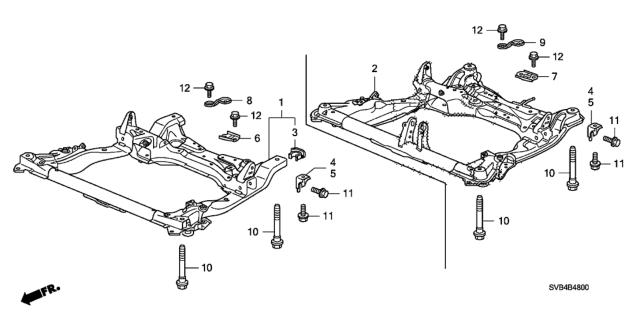 2010 Honda Civic Front Sub Frame Diagram